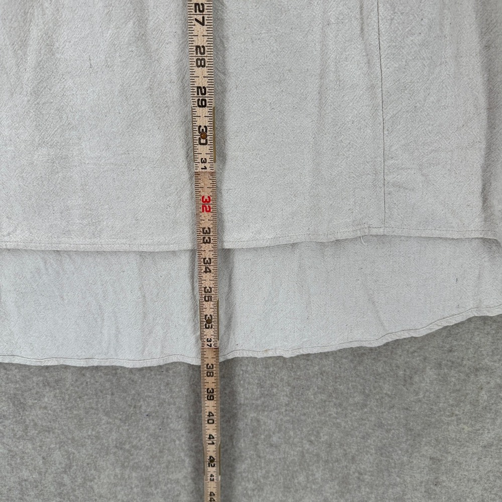 NWT Marissa Olivia Linen Blend Tunic Top Beige Split V-Neck‎ 3/4 Sleeve Large - Picture 3 of 6
